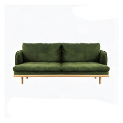 Modern Style Polyester Sofa Recessed Arm Tight Back Settee for Living Room Sofa