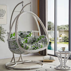 Tropical Corrosion Resistant Cushions Porch Swing with Stand, Alloy Chain & Stand Included Porch Swings