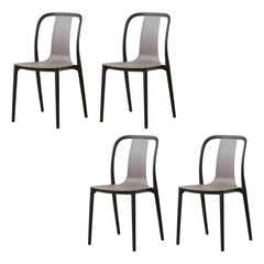 Modern Style Low-Back Plastic & Acrylic Side Chair for Kitchen & Dining Dining Chairs