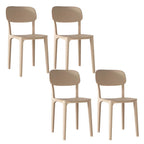Stackable Nordic acrylic dining chair with backrest and acrylic legs