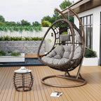 Tropical alloy framed porch swing egg chair with stand and chain included main product image