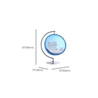 Blue and ruby transparent porch swing with alloy stand, cushions, and chain