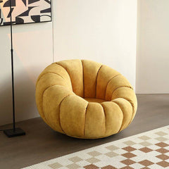 Comfortable Solid Wood Papasan Chair with Memory Foam Seat and Swivel Base Accent Chairs