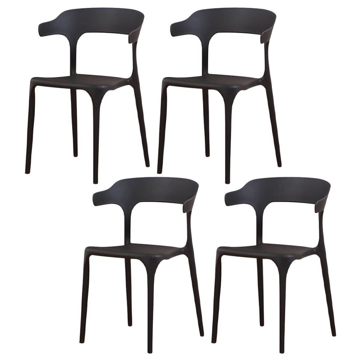Stackable Nordic acrylic dining chair with armrest and clear acrylic legs