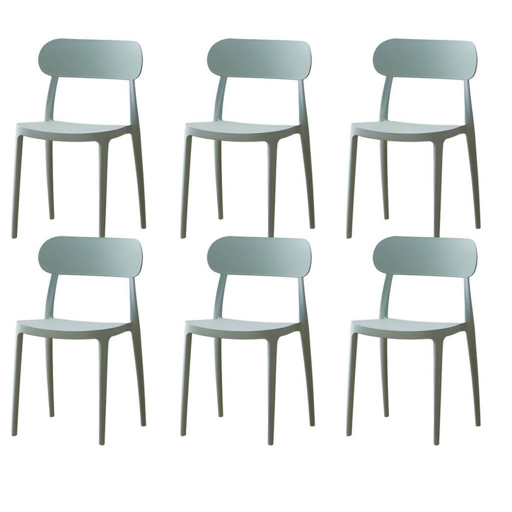 Modern Scandinavian dining chair made of plastic and acrylic, perfect for kitchen and dining areas