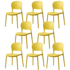 Scandinavian style stackable plastic and acrylic dining side chair for kitchen and dining