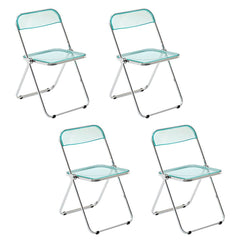 Scandinavian Style Silver Metal Leg Plastic & Acrylic Side Chair Dining Chairs