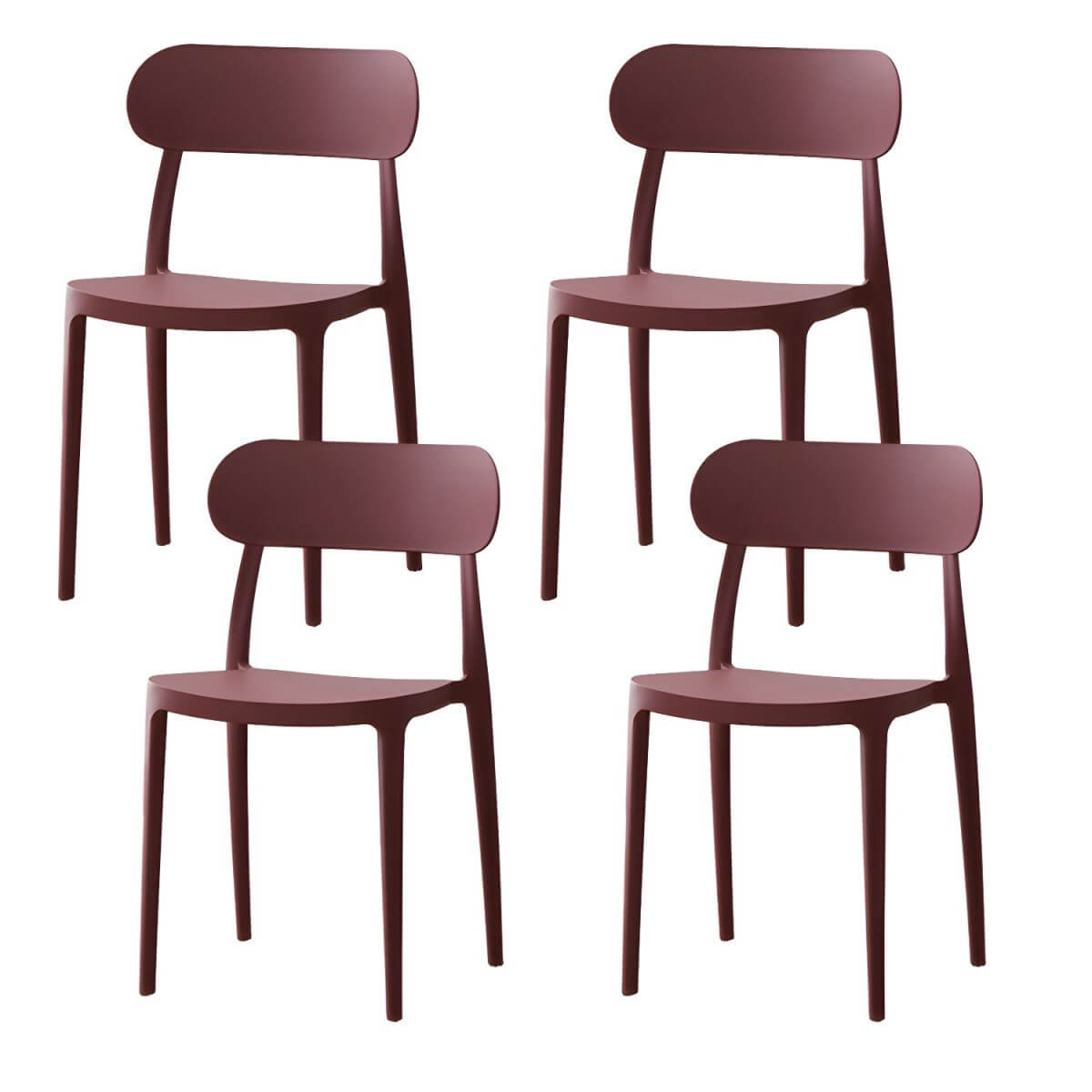 Modern Scandinavian dining chair made of plastic and acrylic, perfect for kitchen and dining areas