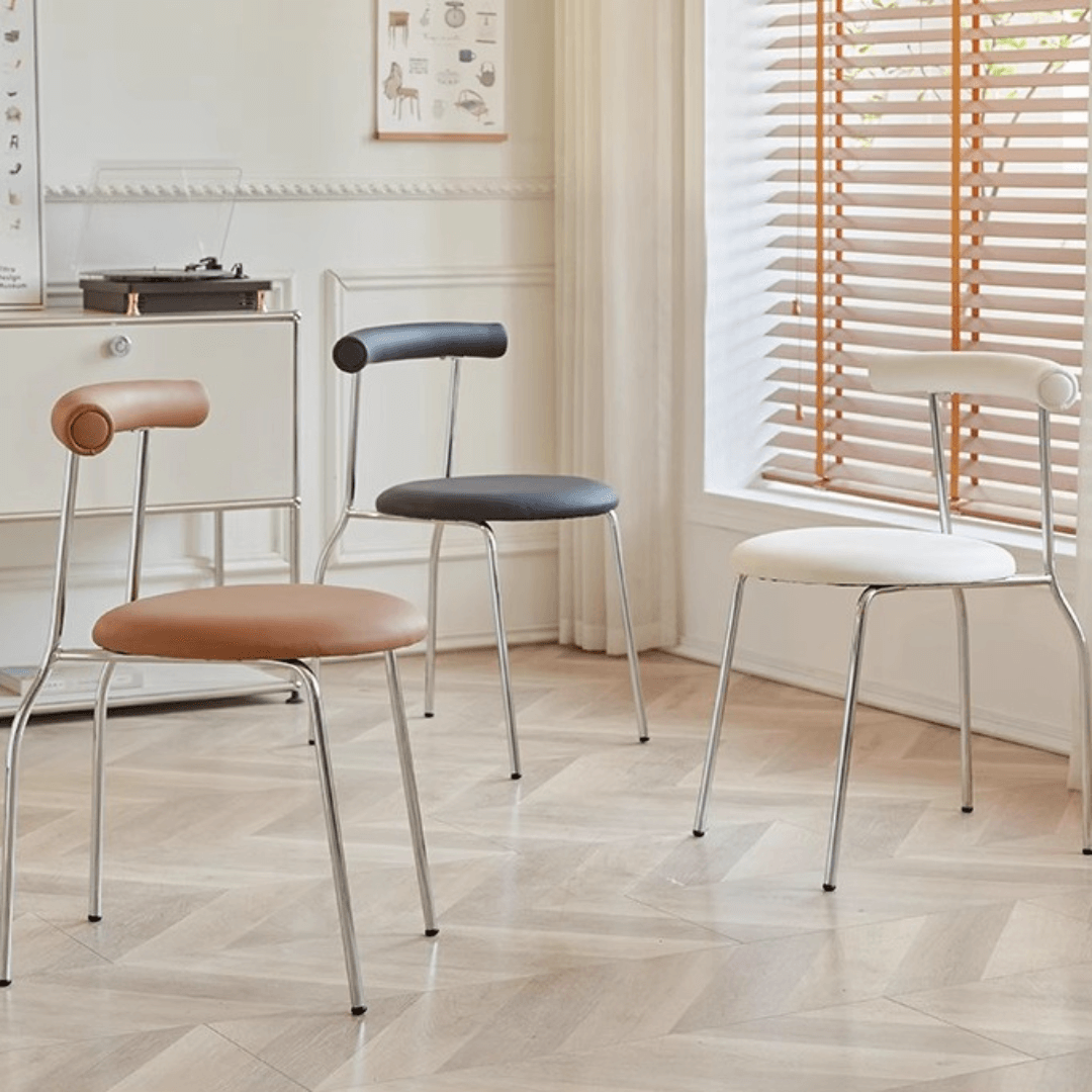 Half-elliptical terrazzo dining table with multicolor mosaic design, durable and stylish