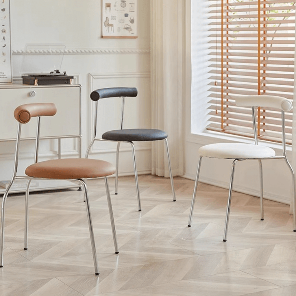 Half-elliptical terrazzo dining table with multicolor mosaic design, durable and stylish