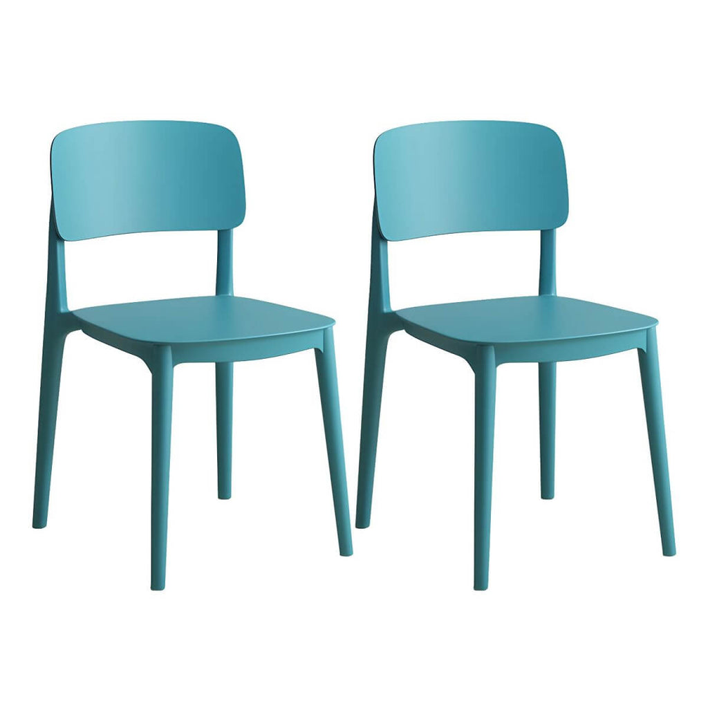 Scandinavian style stackable plastic and acrylic side chair for kitchen and dining