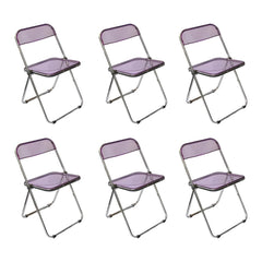 Scandinavian Style Silver Metal Leg Plastic & Acrylic Side Chair Dining Chairs