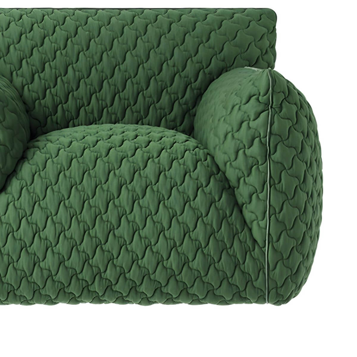 Light gray Scandinavian single sofa chair with polyester twill upholstery, ideal for bedroom seating