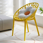 Scandinavian style sloped arm chair made of plastic and acrylic, ideal for kitchen and dining areas