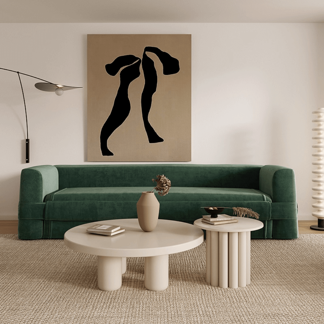 Luxurious Modern Minimalist Sofa Set with Ergonomic Armrests and High-Quality Velvet Fabric