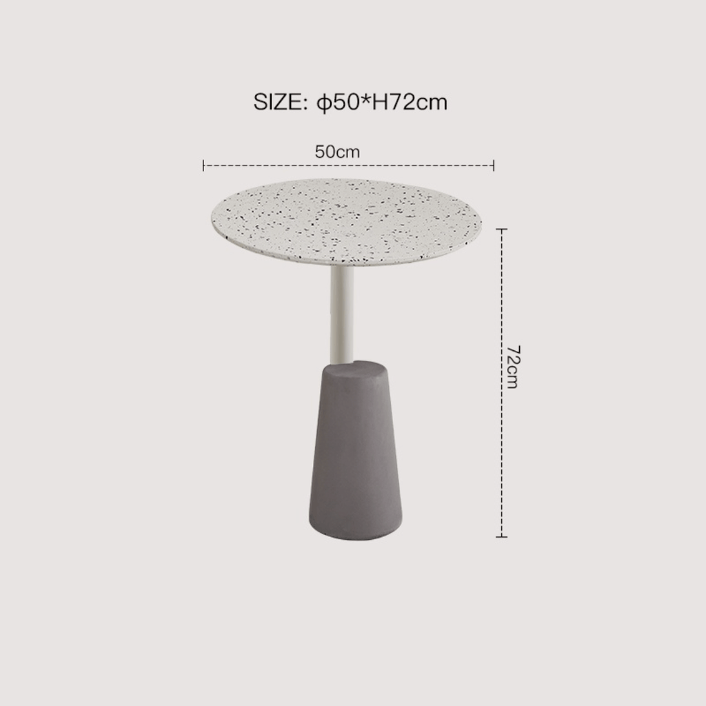 Modern terrazzo coffee table with stylish design, perfect for cozy living spaces