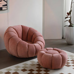 Comfortable Solid Wood Papasan Chair with Memory Foam Seat and Swivel Base Accent Chairs