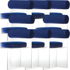 Acrylic contemporary dining chair with solid back, perfect for modern dining rooms