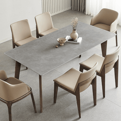 63" Minimalist Luxury Rectangular Dining Table for 6 Person