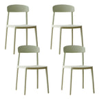 Scandinavian style low back kitchen and dining chair made of plastic and acrylic
