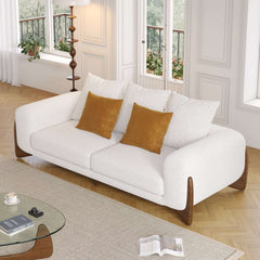89 Inches Modern 3 seater sofa with Solid Wood Legs
