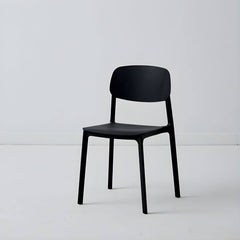1 Piece Scandinavian Plastic & Acrylic Open Back Kitchen & Dining Side Chair Dining Chairs