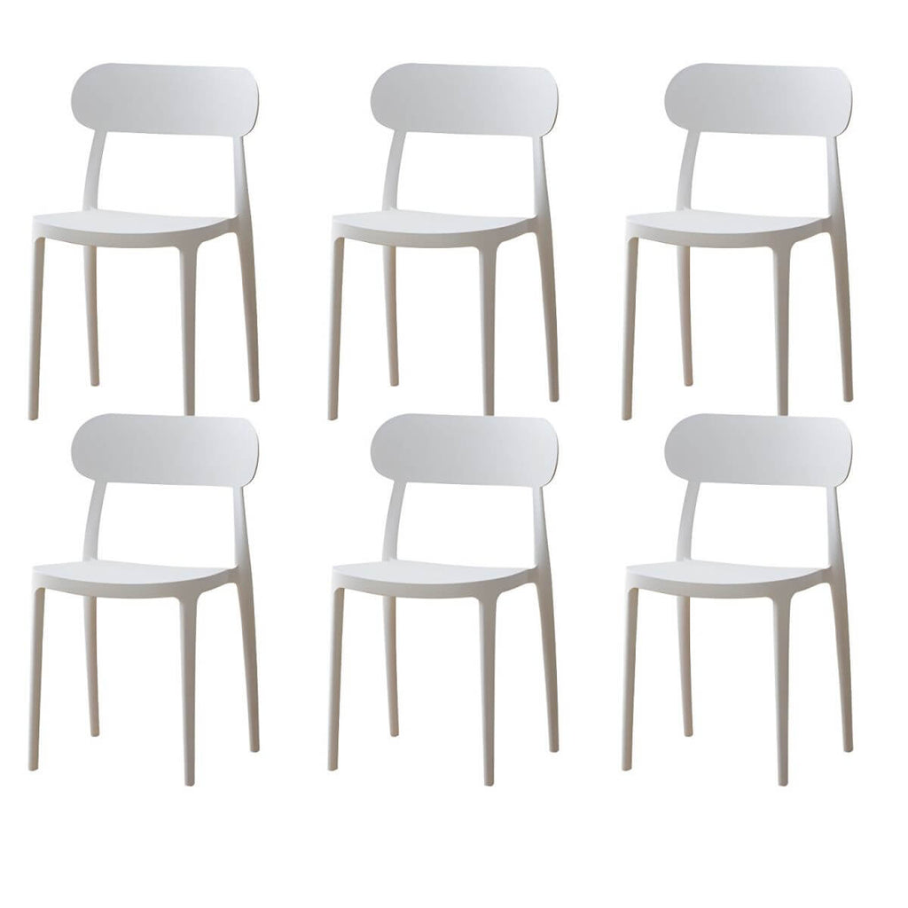 Modern Scandinavian dining chair made of plastic and acrylic, perfect for kitchen and dining areas