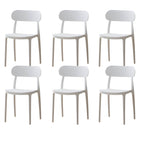 Modern Scandinavian dining chair made of plastic and acrylic, perfect for kitchen and dining areas
