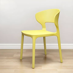 Scandinavian Stackable Side Chair with Open Back and Plastic & Acrylic Material Dining Chairs