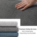 Convertible folding wood bunk bed sleeper with gray, blue, and khaki cushions included