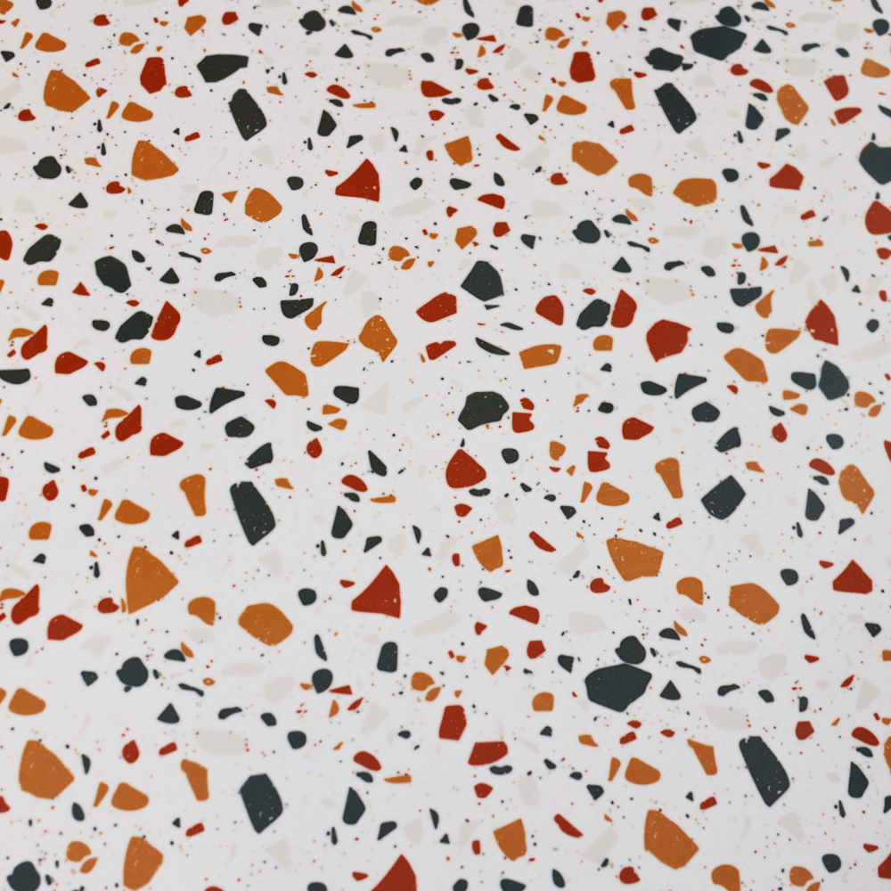 Nordic-Inspired Terrazzo Coffee Table - Unique Round Design with Quality Wooden Legs