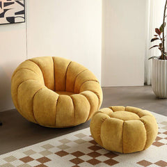 Comfortable Solid Wood Papasan Chair with Memory Foam Seat and Swivel Base Accent Chairs