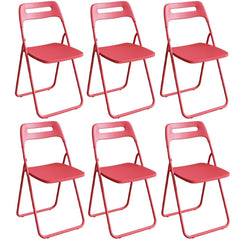 Collapsible Open Back Side Chair with Plastic & Acrylic Material - Modern Kitchen & Dining Dining Chairs