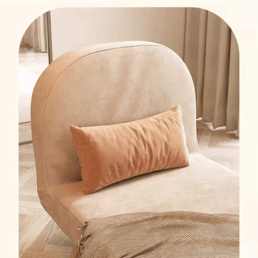 MidCentury modern single sofa bed with rattan, convertible folding daybed and lounge chair