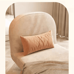 Elegant Folding Lounge Chair with Retro Rattan Accents