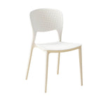 Stackable Scandinavian style plastic and acrylic side chair for dining room