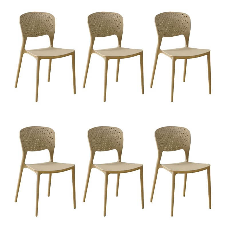 Stackable Scandinavian style plastic and acrylic side chair for dining room