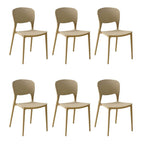 Stackable Scandinavian style plastic and acrylic side chair for dining room