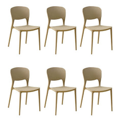 Modern Scandinavian Style Stackable Plastic & Acrylic Side Chair Dining Chairs