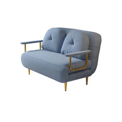Glam Polyester Fiber Convertible Sofa Sleeper with Tufted Back Futons