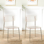 Transparent acrylic dining chair with modern design, perfect for living room and kitchen seating