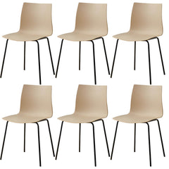 Modern Plastic & Acrylic Side Chair for Kitchen & Dining with Metal Legs Dining Chairs
