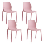 Stackable modern Scandinavian plastic and acrylic chair for kitchen and dining use