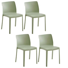 Scandinavian Plastic & Acrylic Kitchen & Dining Chair with Low Back Dining Chairs