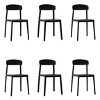 Scandinavian style low back kitchen and dining chair made of plastic and acrylic