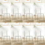 Transparent acrylic dining chair with modern design, perfect for living room and kitchen seating