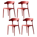 Stackable Nordic acrylic dining chair with backrest and acrylic legs