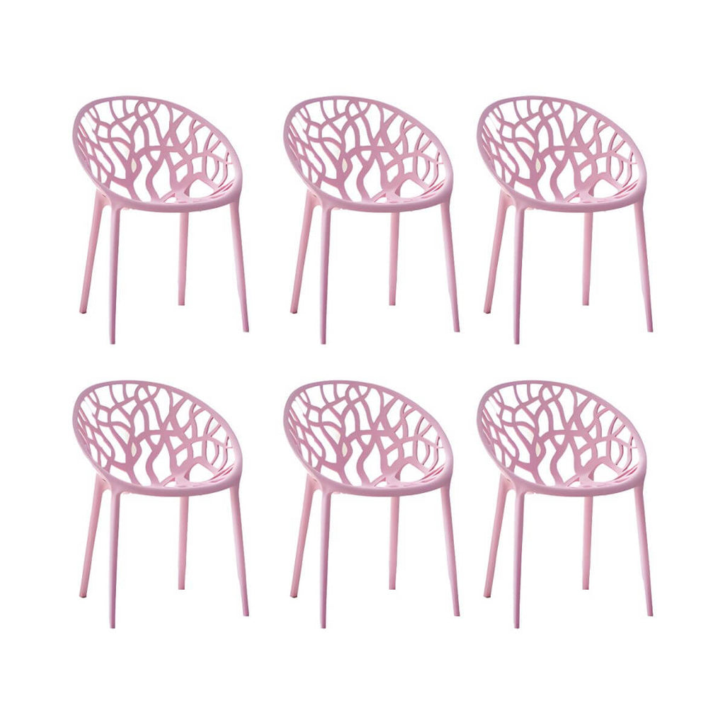 Scandinavian style sloped arm chair made of plastic and acrylic, ideal for kitchen and dining areas