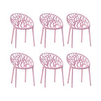 Scandinavian style sloped arm chair made of plastic and acrylic, ideal for kitchen and dining areas