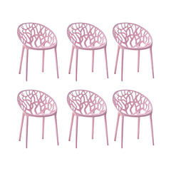 Scandinavian Style Plastic & Acrylic Sloped Arm Chair for Kitchen & Dining Dining Chairs